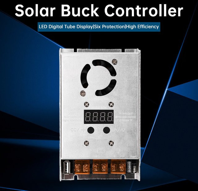 Diymore MPPT Solar Laderegler 500W 20A DC18-80V Buck Controller in Silber - Bild 1