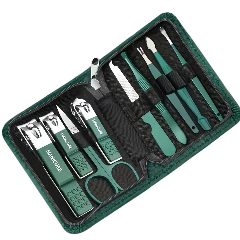 Ouriner Maniküre-Set aus Edelstahl, 6-teilig, Schwarz - Bild 3