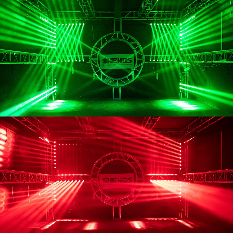 SHEHDS RGBW Mehrfarbige LED Bar Beam Moving Head Lichtanlage für DJ und Bühnen, Schwarz - Bild 4