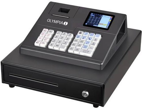 Olympia K100 Registrierkasse in Schwarz mit Android 11, 4,3 Zoll Display, Thermodruck, USB und LAN sowie inklusive Schublade - Bild 1