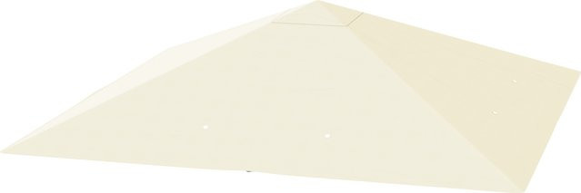 Outsunny Gartenpavillon-Dach Cremeweiß mit 8 Entwässerungslöchern aus wasserdichtem 600D Oxford-Gewebe, B/T: 3 x 3 m - Bild 1