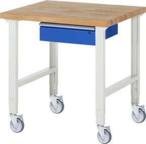 Rau Fahrbare Werkbank 7001A1 höhenverstellbar grau/mehrfarbig B/T/H: 100 x 90 x 95-100 cm - Bild 1