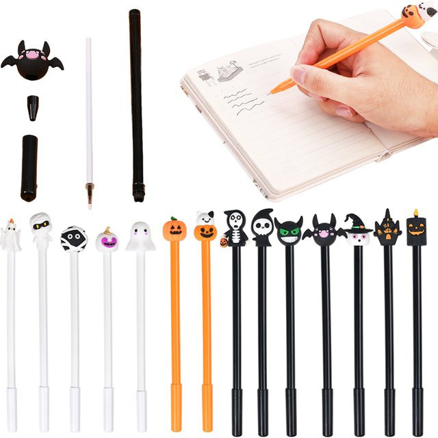 ZYF Halloween Motiv-Stifte Set mit Kürbis, Geist und Zombie, 10er Pack, Multicolor, Rollerball-Stifte aus Kunststoff - Bild 1