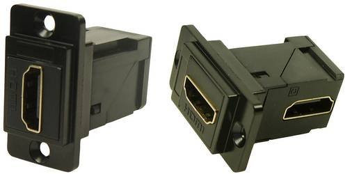 Cliff CP30753MB HDMI-Adapter Buchse zum Einbau in Schwarz - Bild 1