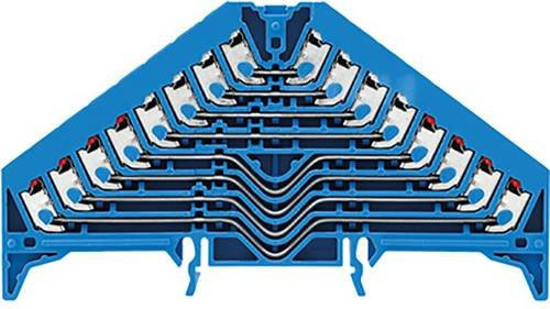 Weidmüller Rangierverteiler 1173910000 Push-In-Klemme Blau 20 Stück Breite: 9,20 mm - Bild 1