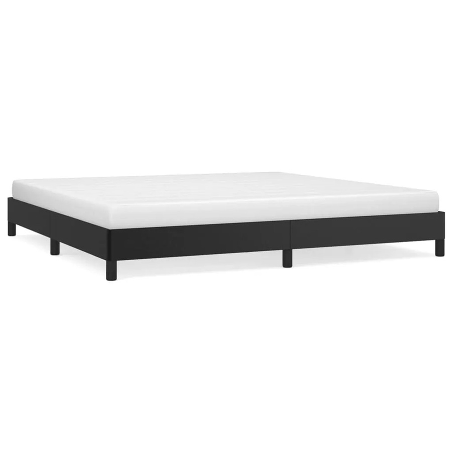 vidaXL Bettgestell gepolstert in Schwarz aus Kunstleder, B/T/H: 200 x 200 x 25 cm - Bild 2
