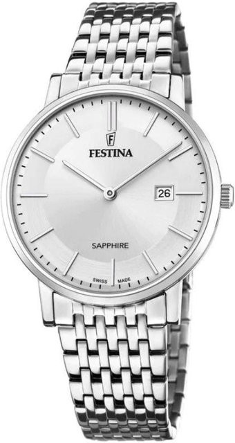 Festina Armbanduhr, Quarz, Edelstahl, Silber, Herren - Bild 1
