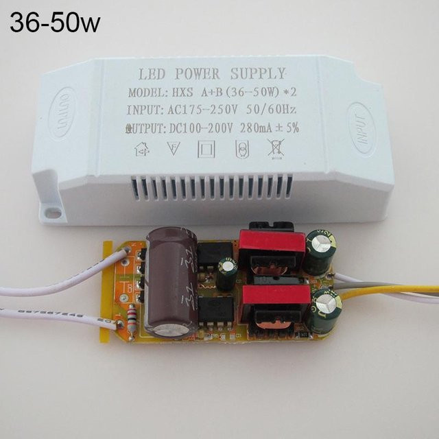 Neu Square Double Drive LED-Treiber mit Überhitzungsschutz, 36-50W, Weiß - Bild 1