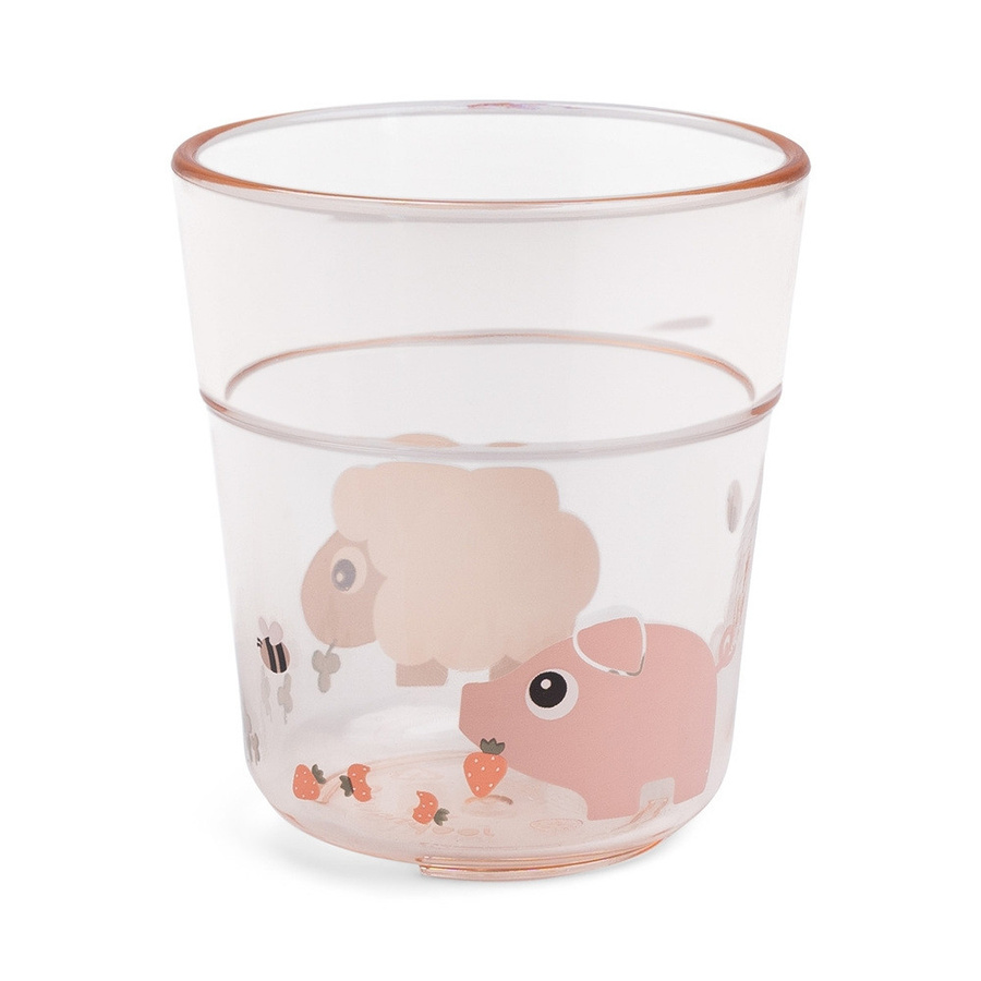 Done by Deer Tiny Farm Glas Tumbler in Rosa - Bild 1