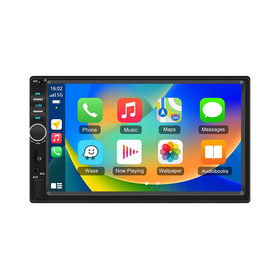 Podofo 2-DIN Autoradio mit 7 Zoll Display, kabelloses CarPlay, Android Auto, Bluetooth und Mirror Link in Schwarz - Bild 5