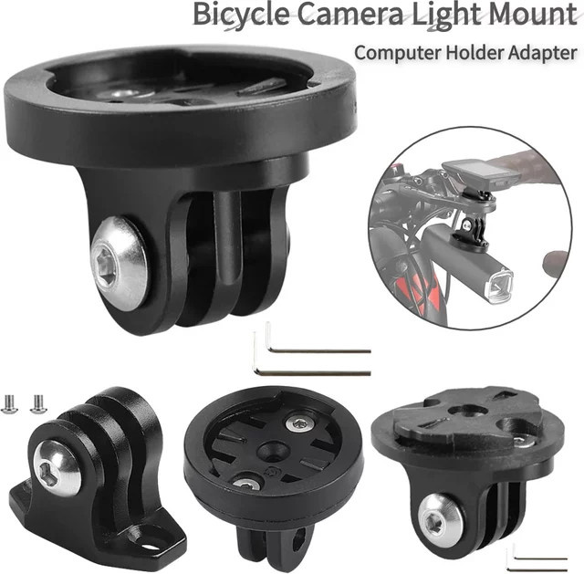 MOJOYCE Fahrrad Computer Halterung und Kamera Adapter für Garmin und GoPro in Schwarz - Bild 1