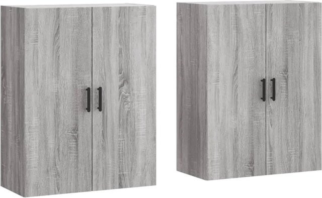 vidaXL Wandschränke 2er-Set in Grau Sonoma, B/T/H: 69,5 x 34,0 x 90,0 cm - Bild 1