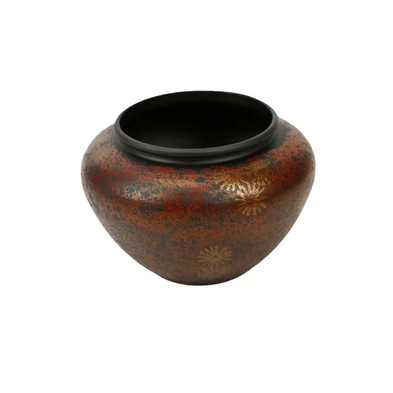 Jianshui Mini-Teetasse aus Eisen in Rotgold mit Rost-Optik für Chaxi-Teesets - Bild 4