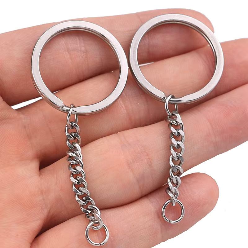 Aiovlo Schlüsselanhänger-Set, Edelstahl, Silber, Unisex - Bild 3