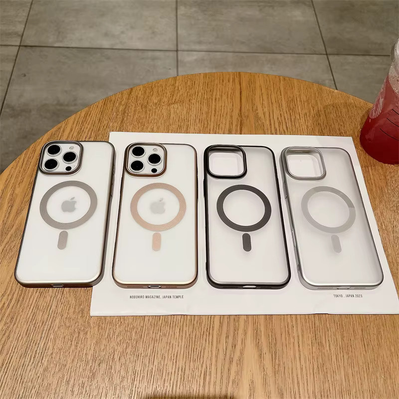 Magnetische iPhone Hülle von MUQGEW mit mattierter Beschichtung in Schwarz, stoßfeste Schutzhülle für iPhone 17, 16, 15, 14, 13 Pro Max - Bild 2