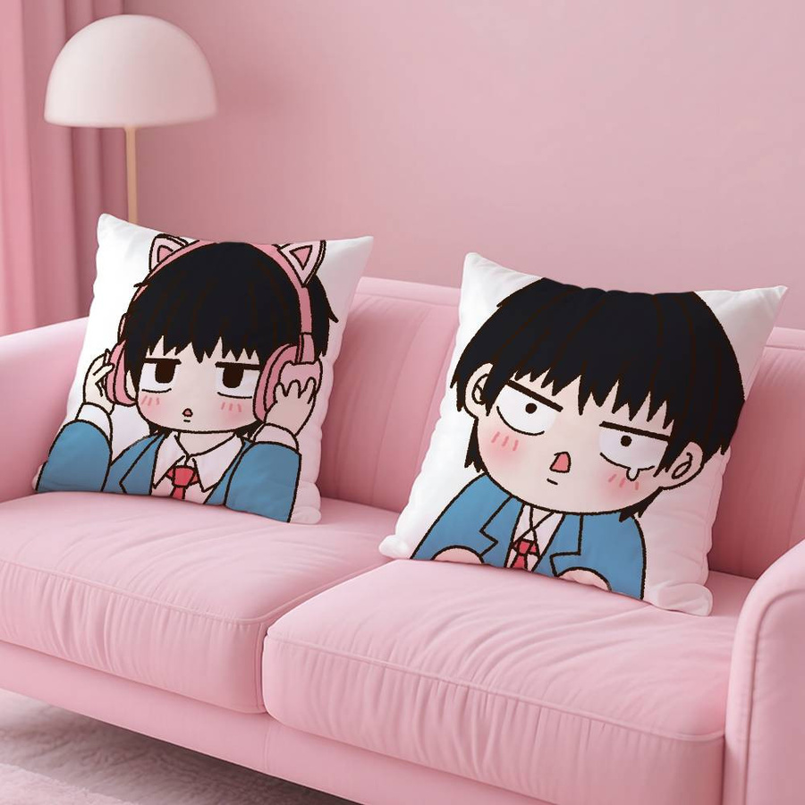 Kimi Ni Todoke Kissenbezug mit Muster für Wohnzimmer und Schlafzimmer, Peach Skin Material, B/H: 18 x 18 cm - Bild 2