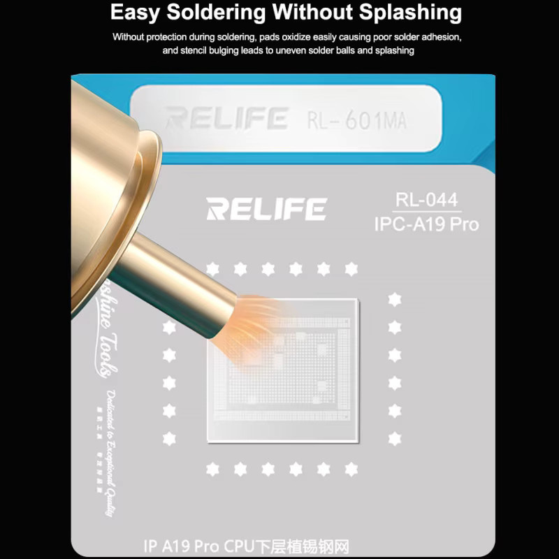 SUNSHINE Anti-Blowout Reballing Pad aus Glas in Weiß für BGA CPU GPU Chip Handy-Reparatur, B/B/H: 20 x 20 mm - Bild 2