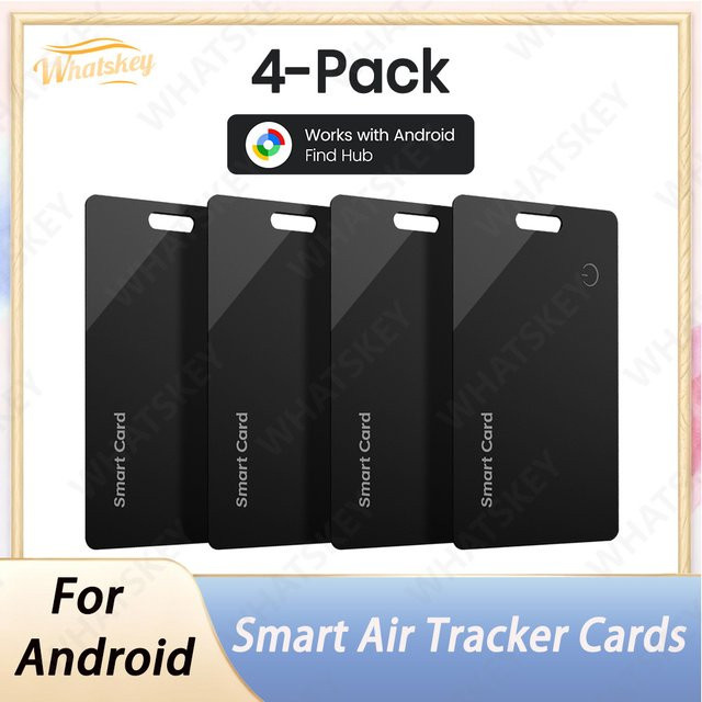 Peocke Smart Wallet Tracker Karte in Schwarz, ultradünner GPS Android Tracker mit kabellosem Laden und wasserfester Ausführung, kompatibel mit der Google Find My Device App - Bild 1