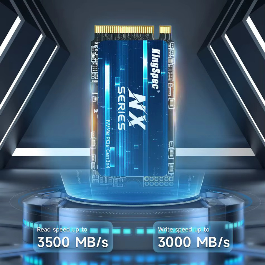 KingSpec M.2 NVMe SSD PCIe 3.0 Laufwerk für Notebook und Desktop in Blau - Bild 3