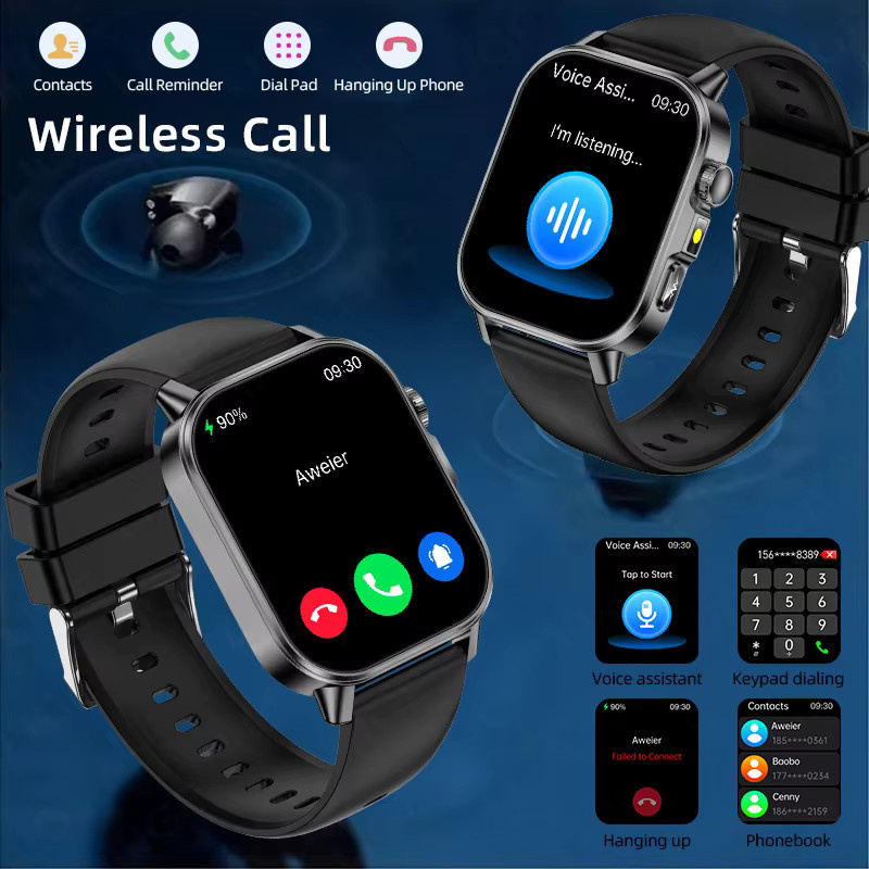 LIGE Smartwatch, Schwarz, Silikon, Unisex - Bild 2