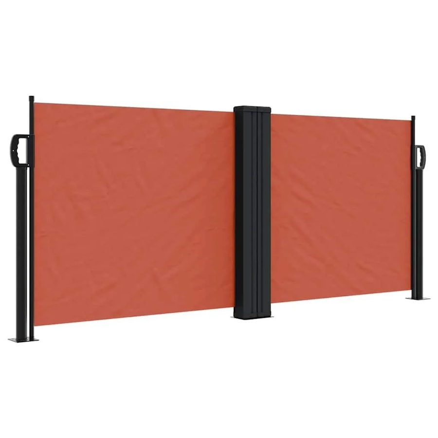vidaXL Seitenmarkise ausziehbar Terrakottarot, B: 100 cm, B/T/H: 100 x 1000 cm - Bild 2