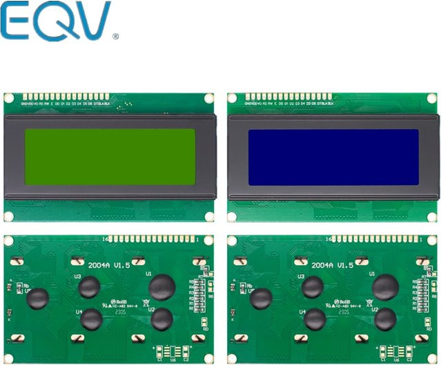 LCD2004 20x4 LCD Display mit I2C-Schnittstellenadapter, SPLC780D, Farben: Blau/Gelb/Grün - Bild 1