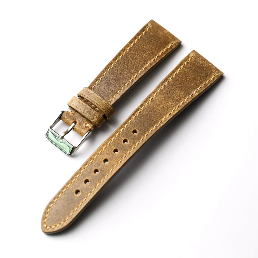 Raystray Uhrenarmband Leder, braun, Herren - Bild 2