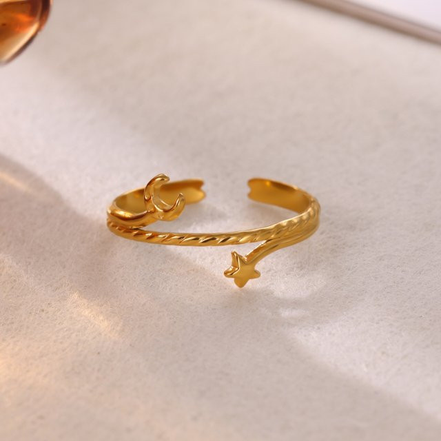 HPTOTMG Edelstahlring, Gold, Damen - Bild 1