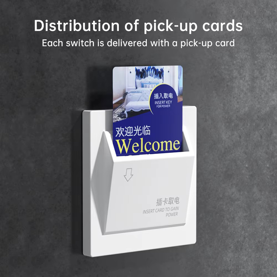 Hotel-Keycard-Netzschalter Typ 86 in Weiß für stromsparende Energiesysteme, AC 180-250V, 40 A - Bild 4