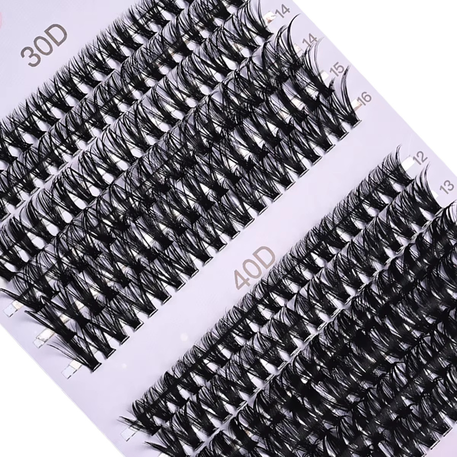 BLL.cf Volumen-Cluster-Wimpern, 3D-Russischer Stil, 12 Reihen, 12–16 mm, 30/40D-Mix - Bild 5