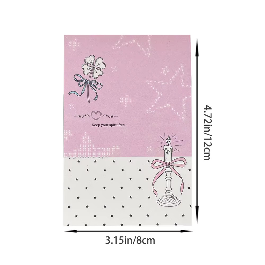 Lucky Angel A7 Notizbuch mit 50 Blatt gepunktetem Papier in Pink, Softcover für Studenten und Erwachsene - Bild 3