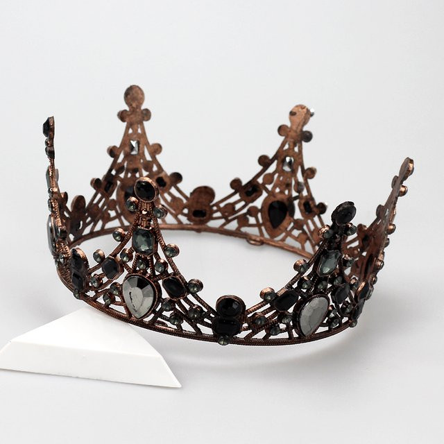 FirstStar Tiara, Kristall, Schwarz, Vintage, Unisex - Bild 1