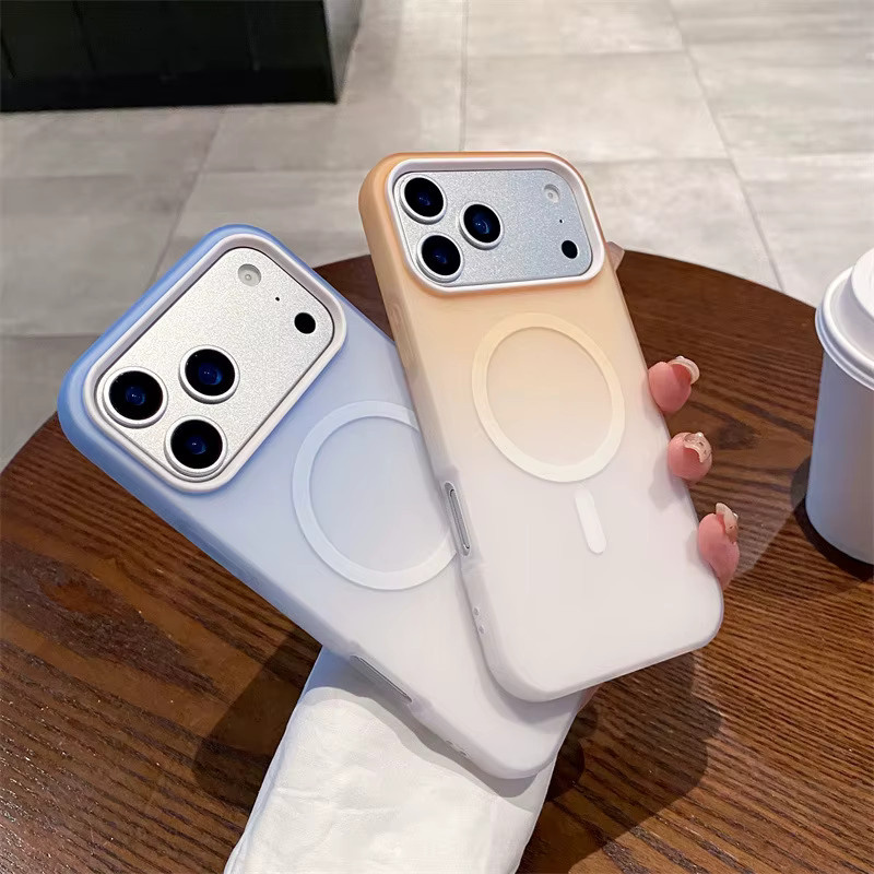 Magnetische Handyhülle mit Farbverlauf für iPhone 17, 16, 15, 14, 13, 12 (Air, Plus, Pro Max), stoßfeste Abdeckung mit kabellosem Laden, Multicolor - Bild 3