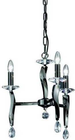 Brumberg Pendelleuchte in Schwarzchrom mit E14 Glühlampe - Bild 1