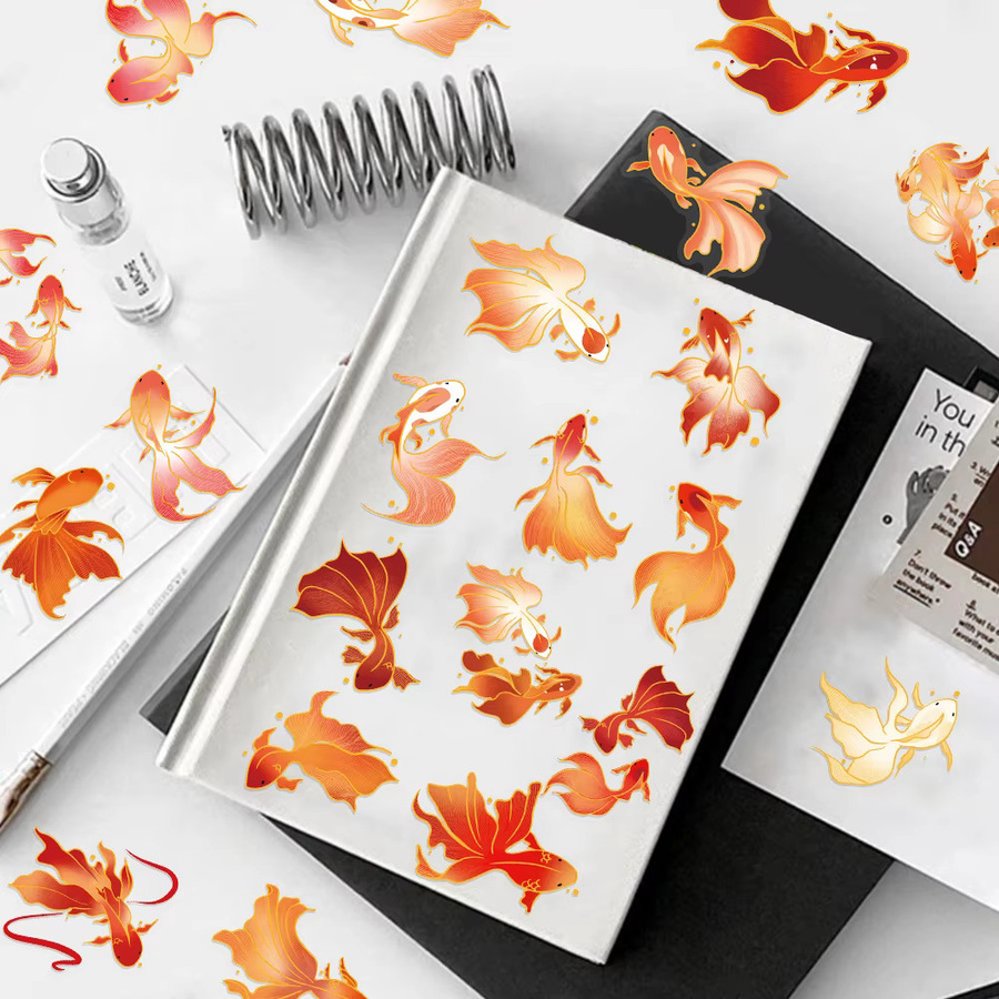 Koi Xianrui Transparentes PET Sticker Set mit 50 Stück für DIY Dekoration von Laptop, Tasse und Taschen in Multicolour - Bild 3
