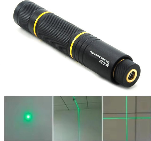 Grünes Lasermodul mit Punkt-Linien-Kreuz 515nm 520nm für Holzbearbeitung und Positionierung in Schwarz - Bild 1