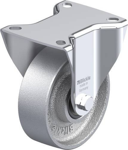 Blickle BI-G 100IK Bockrolle in Silber aus Stahl mit 100 mm Rad-Durchmesser und 250 kg Tragfähigkeit - Bild 1