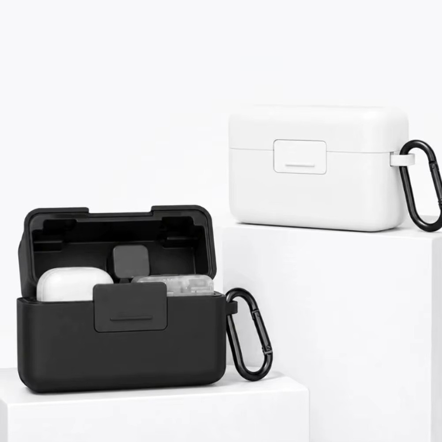 Silikon-Schutzhülle für DJI Mic Mini 2 Kabelloses Mikrofon, Stoßfest und Staubdicht, Farbe: Schwarz - Bild 2