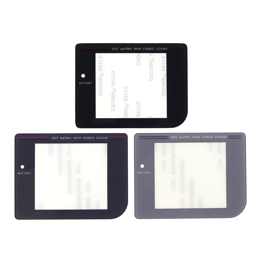 100 Stück OCGAME Schutzgläser für Gameboy Classic GB, transparente Displayschutzfolie aus Kunststoff für Retro-LCD-Bildschirme, grau - Bild 2
