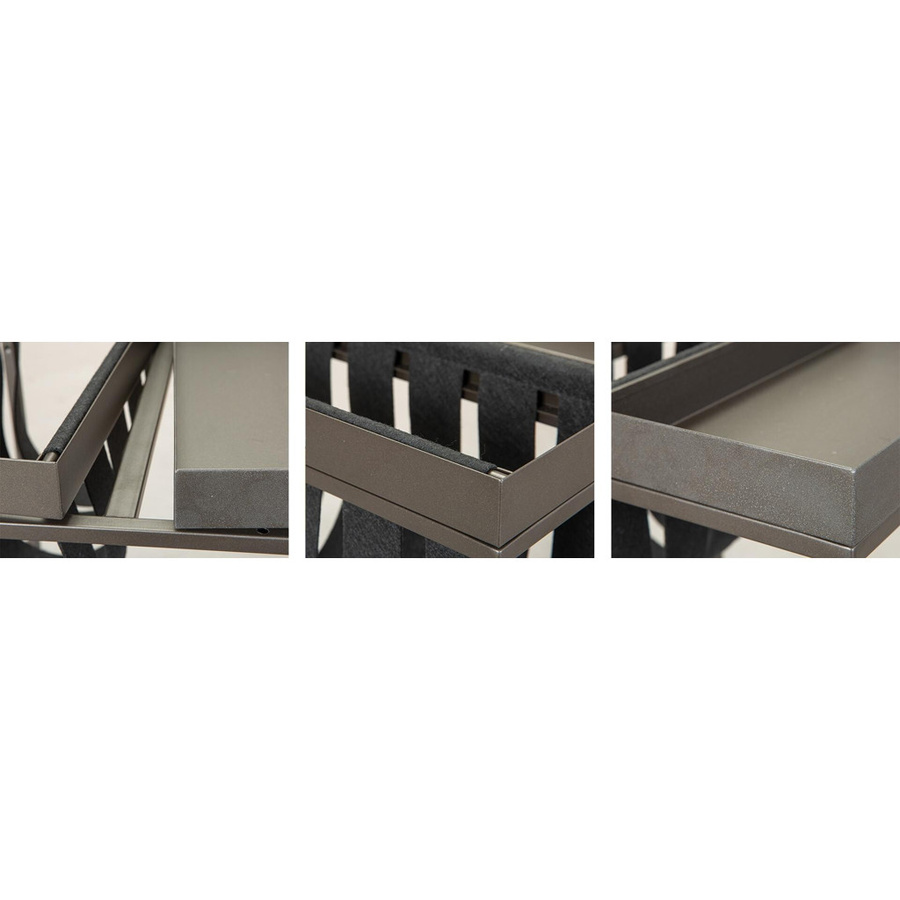 Inter Link Magazinständer Beistelltisch Club NY aus Metall in Grau und Schwarz B/H/T: 35 x 40 x 35 cm - Bild 2