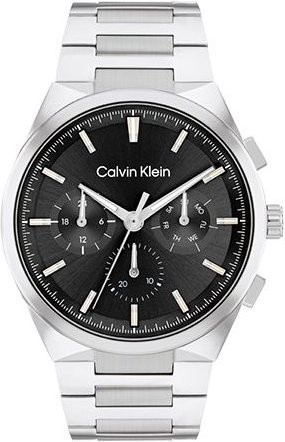 Calvin Klein Armbanduhr, Quarz, Edelstahl, schwarzes Zifferblatt, Herren - Bild 1