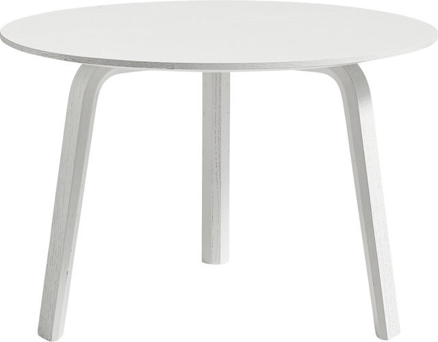 HAY Bella Couchtisch aus Eichenholz in Weiß, Durchmesser: 60 cm, Höhe: 39 cm - Bild 1