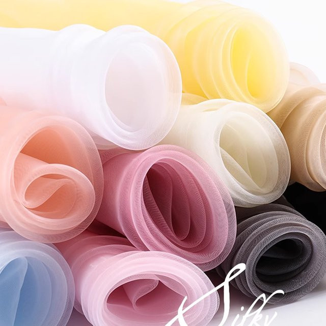 Xintianji Organza-Stoff für Hochzeitsdekoration und DIY-Projekte, transparent, Breite: 150 cm, Länge: 100/500 cm - Bild 1
