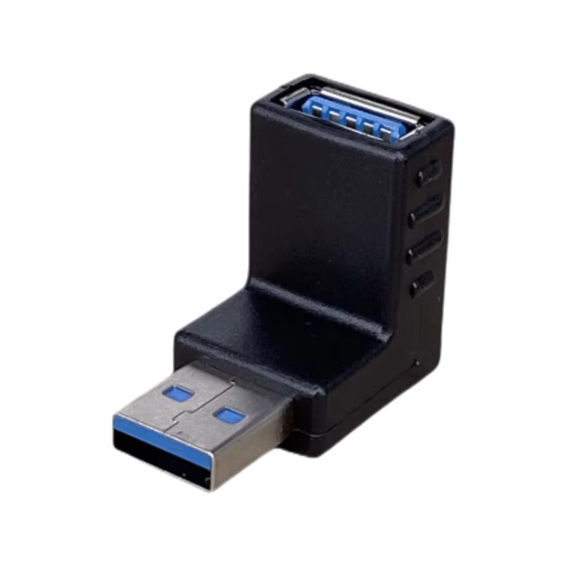 fengyidz USB A Adapter 90 Grad Winkel Stecker auf Buchse für USB 3.0 und USB 2.0 in Schwarz - Bild 3