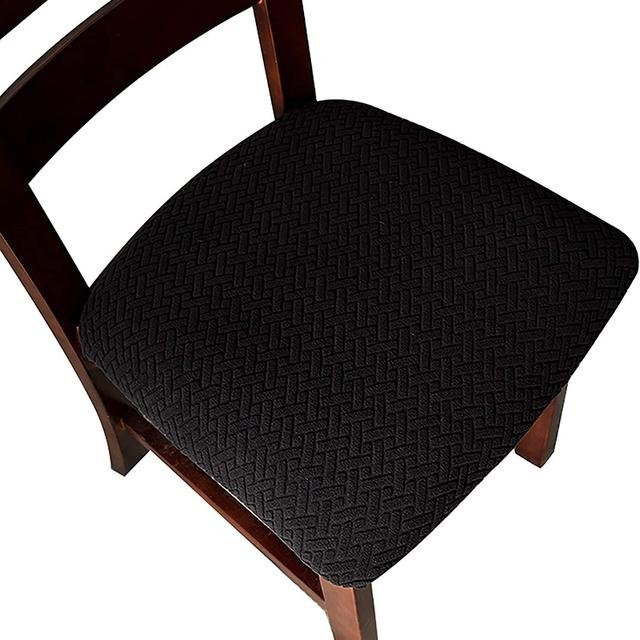 Lellen Jacquard-Stuhlbezug mit Karomuster, elastischer Stretch-Sitzbezug für Esszimmerstühle, wasserabweisend und waschbar, mehrfarbig - Bild 1