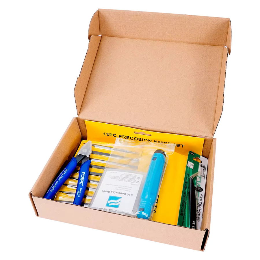 Mega Entgraten Tool Kit mit Gravurmesser und Carving Werkzeug für DIY 3D-Drucker Teile und Modellbau - Bild 3
