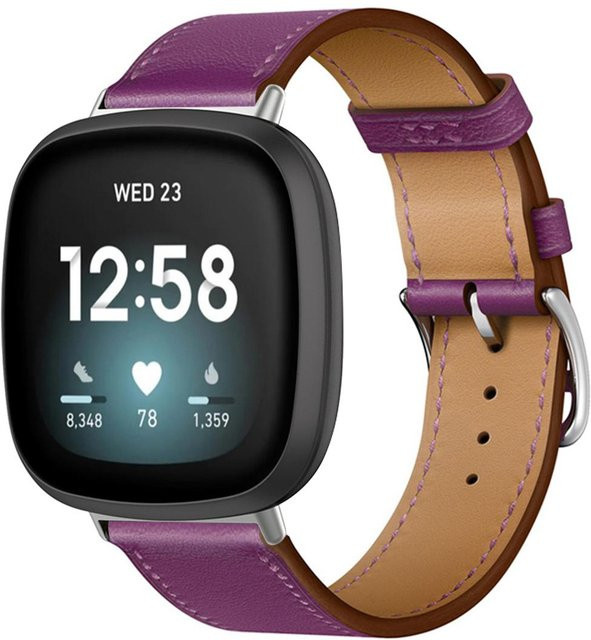 LUJING Uhrenarmband Leder, Dornschließe, violett, Unisex - Bild 1