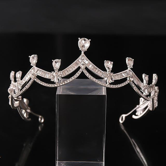 Wucifang Jewelry Diadem, Strass, Kristall, grau, Damen, Mädchen - Bild 1