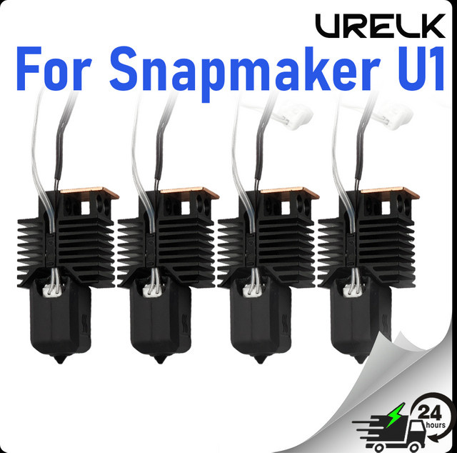 Snapmaker Hotend-Kit für U1 mit 0,4 mm gehärteter Stahldüse, 24V 48W Keramikblock-Kit - Bild 1