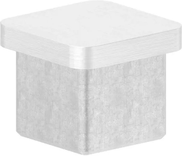 FeNau Einsteckkappe aus V4A Edelstahl in Silber für Quadratrohr, B/T/H: 30 x 30 x 3 mm - Bild 1